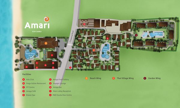 Resort Map - 아마리 코 사무이