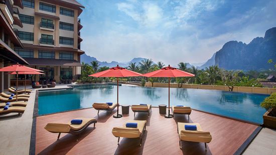 View at swimming pool