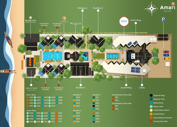 Resort Map - 아마리 보그 끄라비